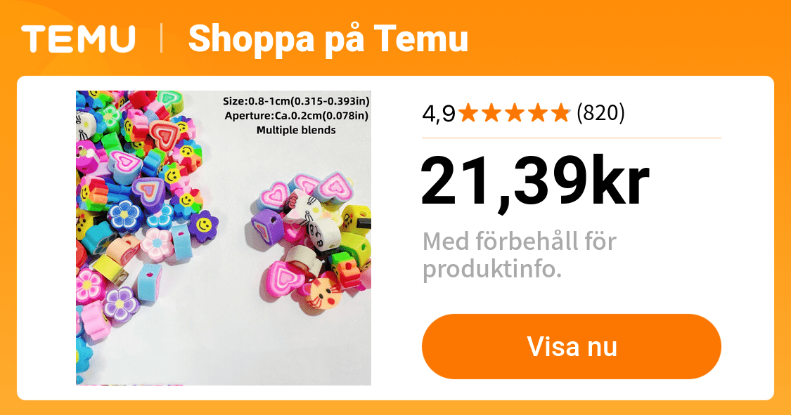 100st blandade blommönster pärlor lera - Temu Sweden