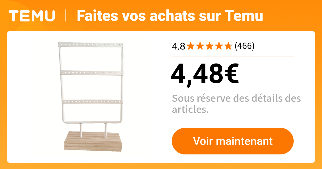 1pc support détachable bijoux base en bois présentoir à - Temu France