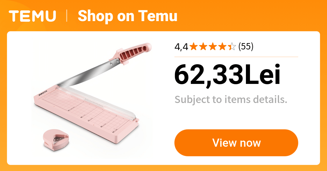 2pcs pink combo paper cutter and cutter, paper cutter can cut 8- sheets of a4 paper, cutter with combo office supplies - office & school supplies - Temu Romania