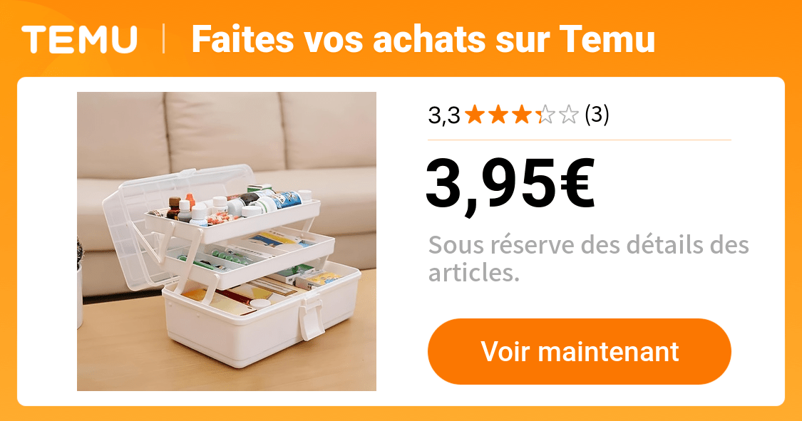 boîte rangement en plastique transparent cloisons - Temu France