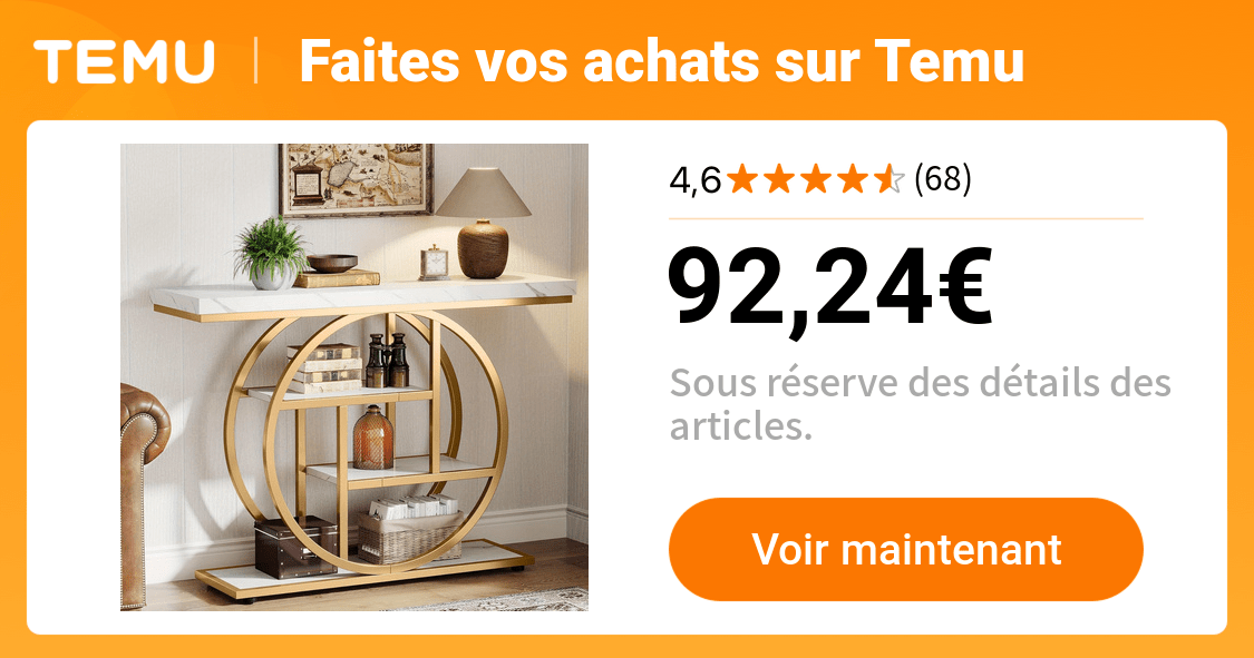 table salon industrielle 104 cm table dentrée à 4 niveaux - Temu France