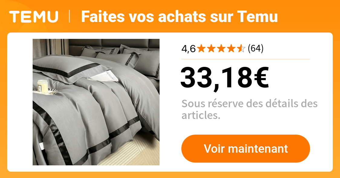 4 pièces linge lit uni à bordure large 1 housse couette - Temu France