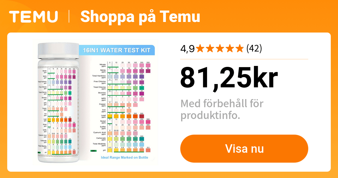 vattenprovningssatser för dricksvatten: 125 remsor 16i1 - Temu Sweden
