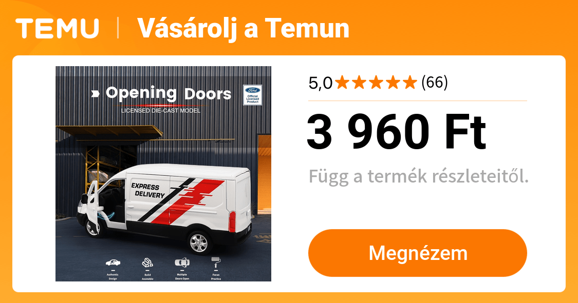1:36 méretarányú ötvözet ford transit furgon modell - Temu Hungary