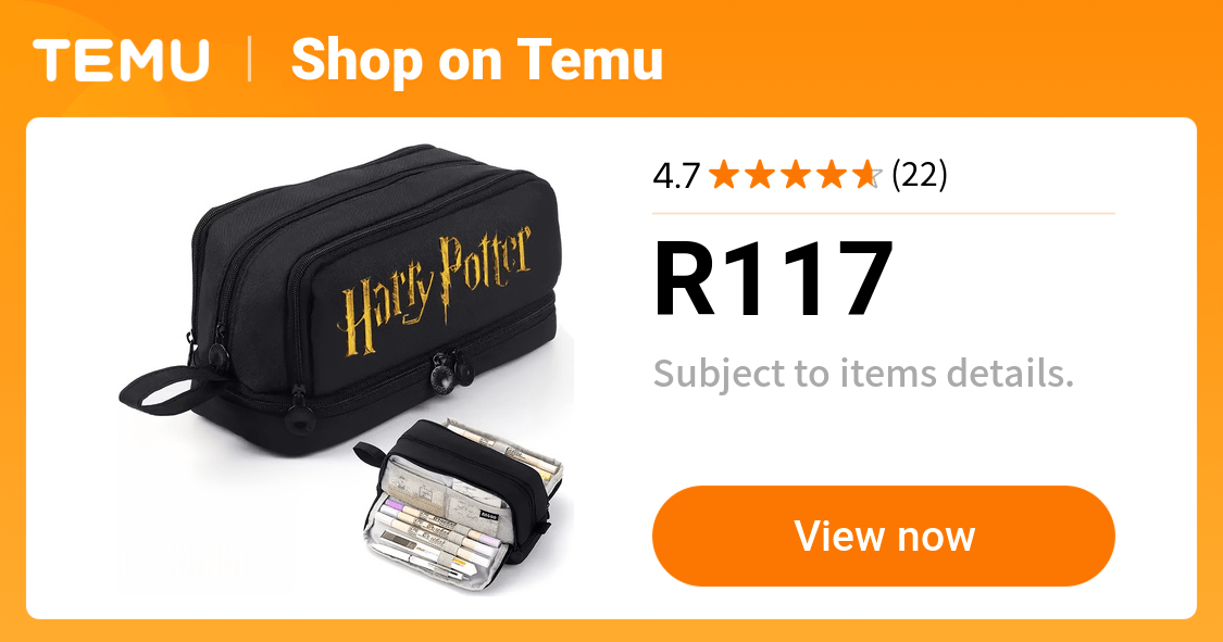1 wb   4 layer canvas pencil case golden harry - Temu South Africa