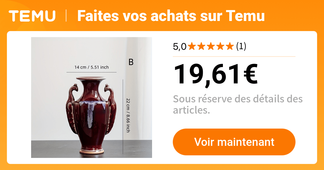 vase double oreille vintage en porcelaine jingdezhen - Temu France