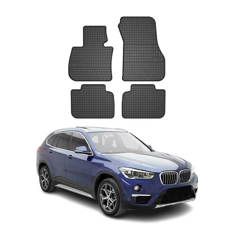 Rubber Floor Mats For X1 F48 2015-2022, Tpe Rubber Car Mats, Black, 4-piece Set