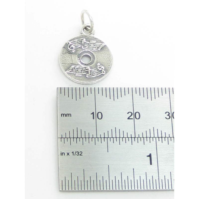 CD Compact Disc Sterling Silver Charm for Music Lovers