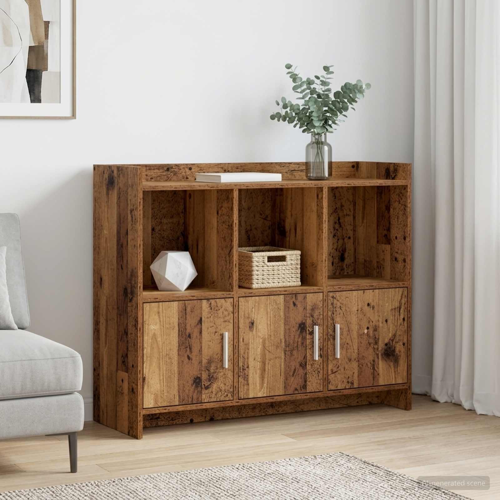 Sideboard 98.5 X 33 X 80 Cm Wood Material