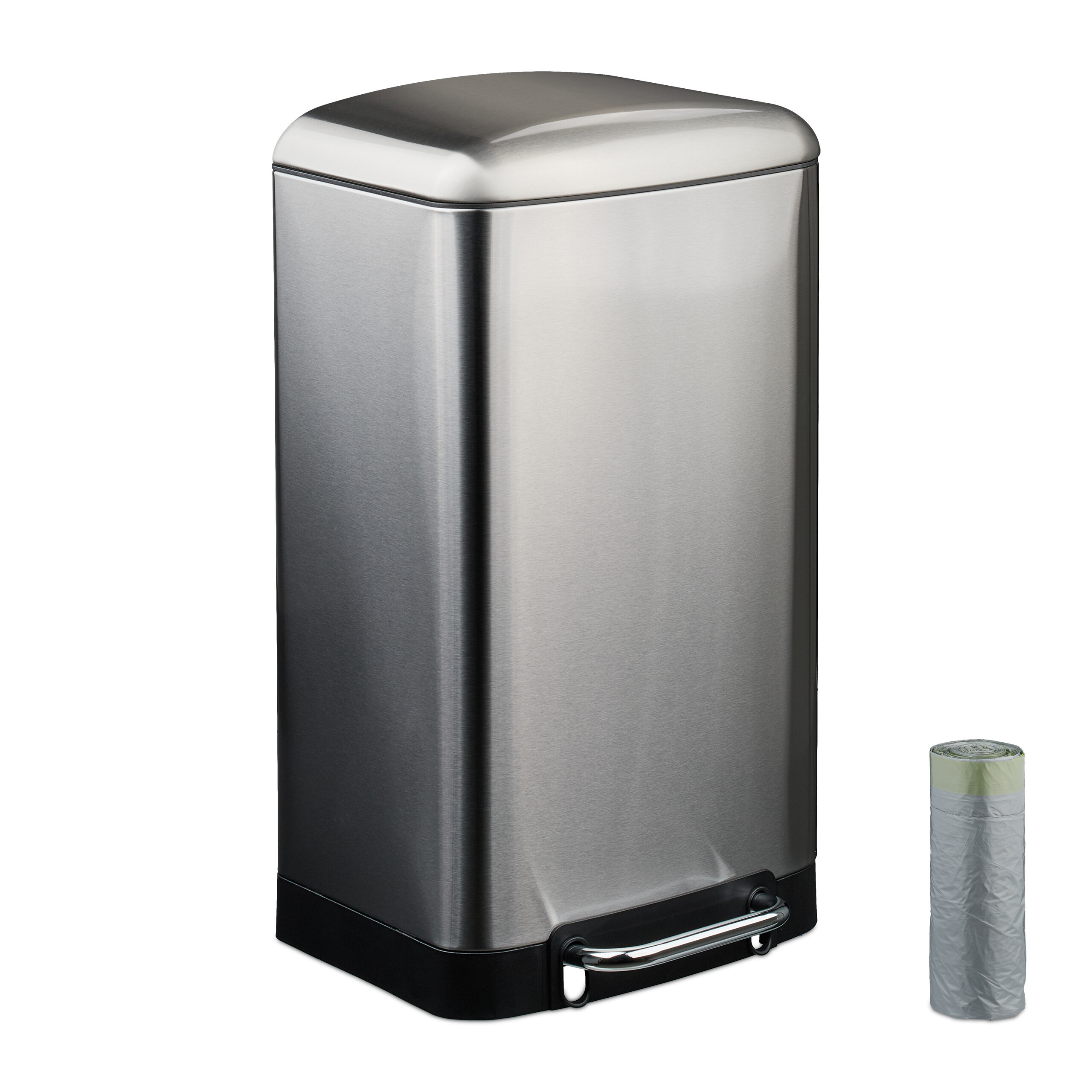 Silver Trash Can - 30