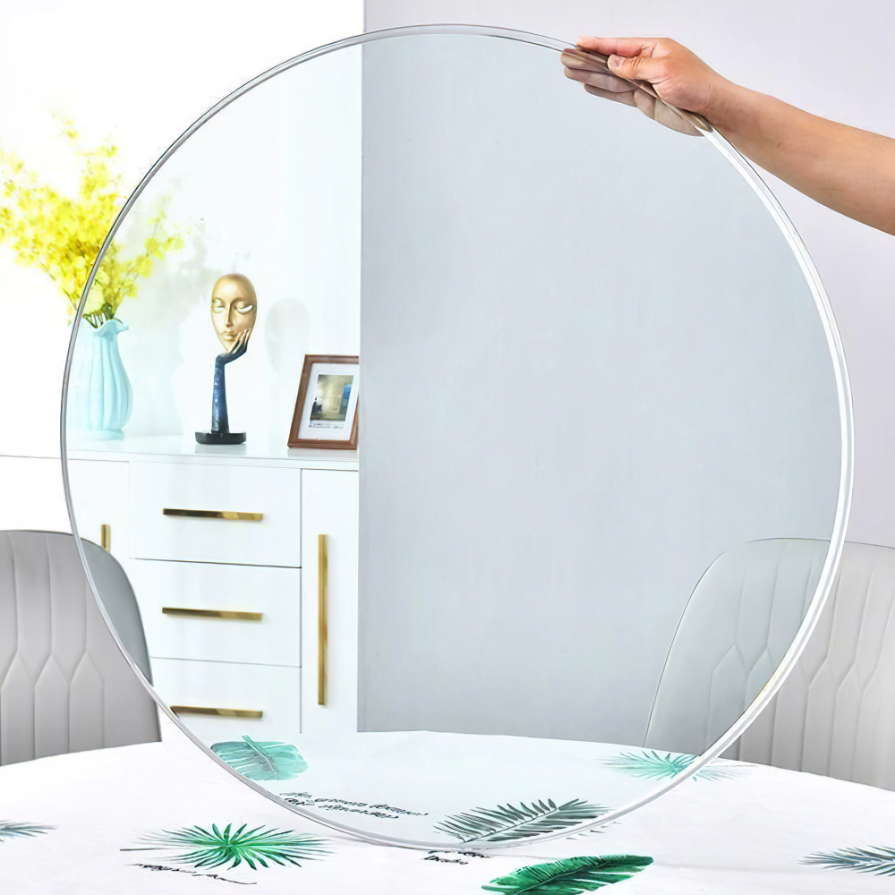 Image of Pre-tensioned Glass Panel With 51 Cm Diameter And 91 Kg Load Capacity – 0.6 Cm Thick, Shockproof, , For Living Room, Home Office, And Coffee Area
