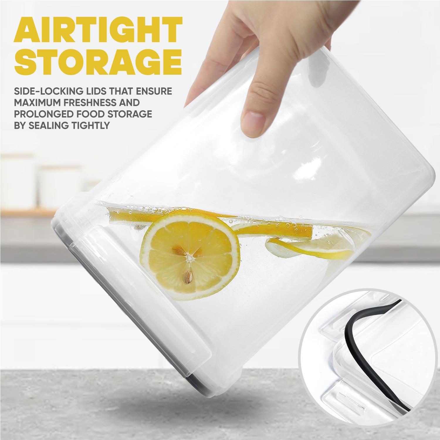 4pcs 5.2L Airtight Food Storage Containers with Labels