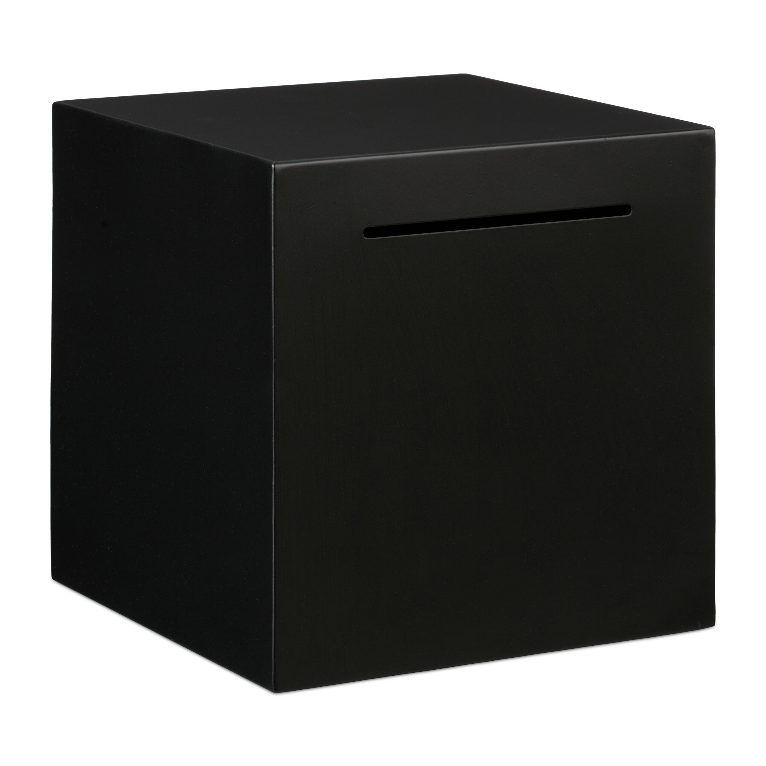 Black Piggy Bank - (w)15 X (h)15 X (d)15 Cm