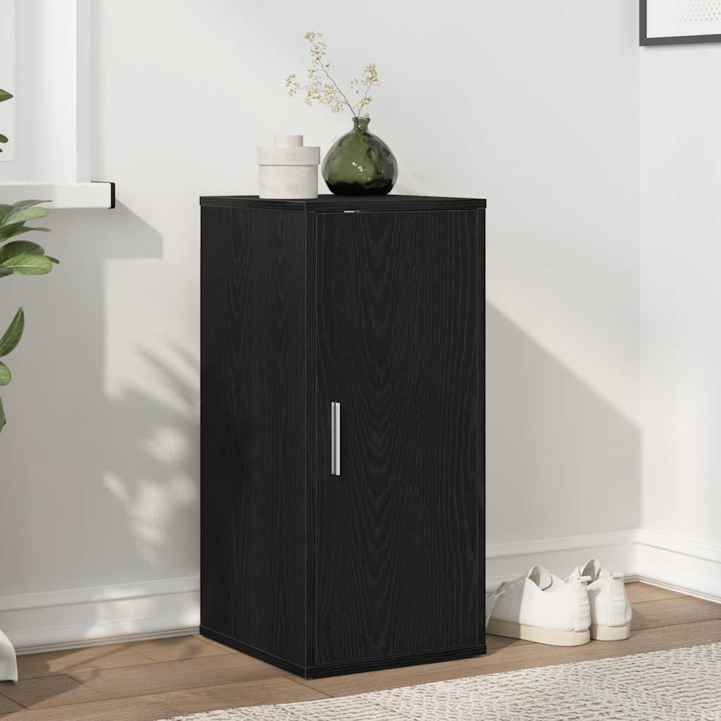Vidaxl Schoenendoos Zwart Optic 32X35X70 Cm Hout Materiaal