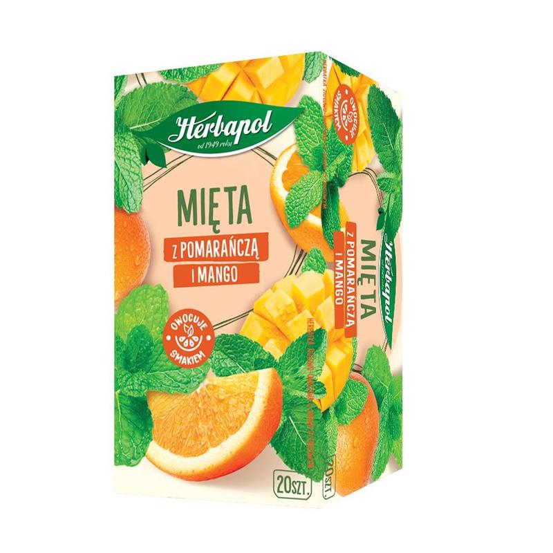 Herbapol Herbal-fruit Tea With Mint, Orange, And Mango 30 G (20 X 1.5 G)