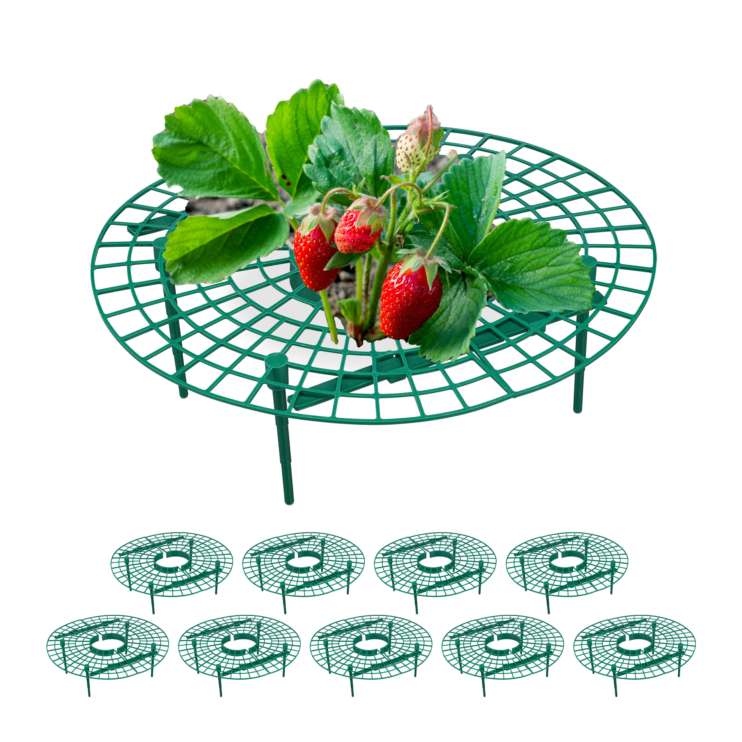 10 X Strawberry Pots - (h)10 X Ø 30 Cm