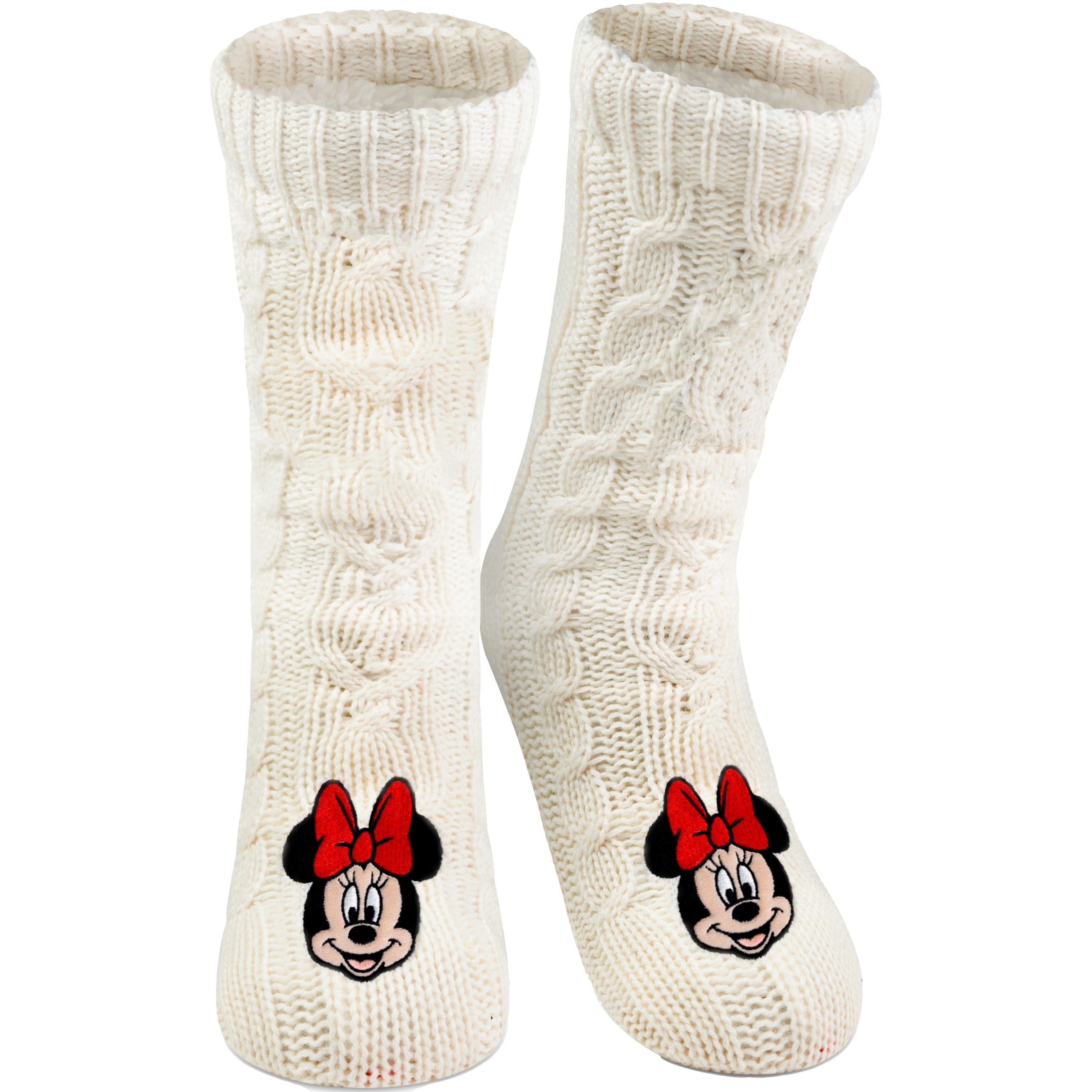 Image of Mouse Cottage Socks - Knit House Socks For Women Cozy Socks Fluffy Winter Socks Warm Women's Socks White