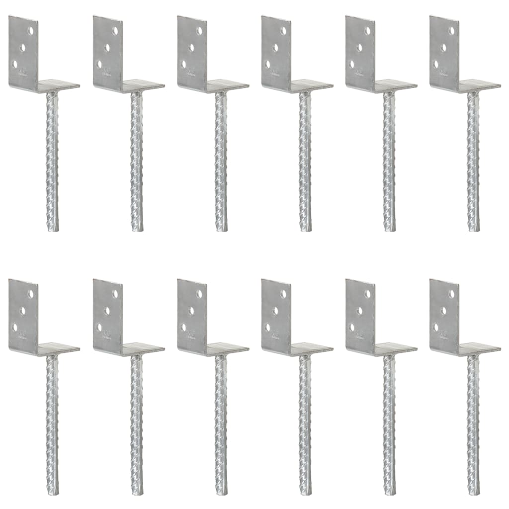 Image of Post Support Fence Bracket H-anchor H-beam Post Anchor Post Foot Post Feet Ground Bracket
