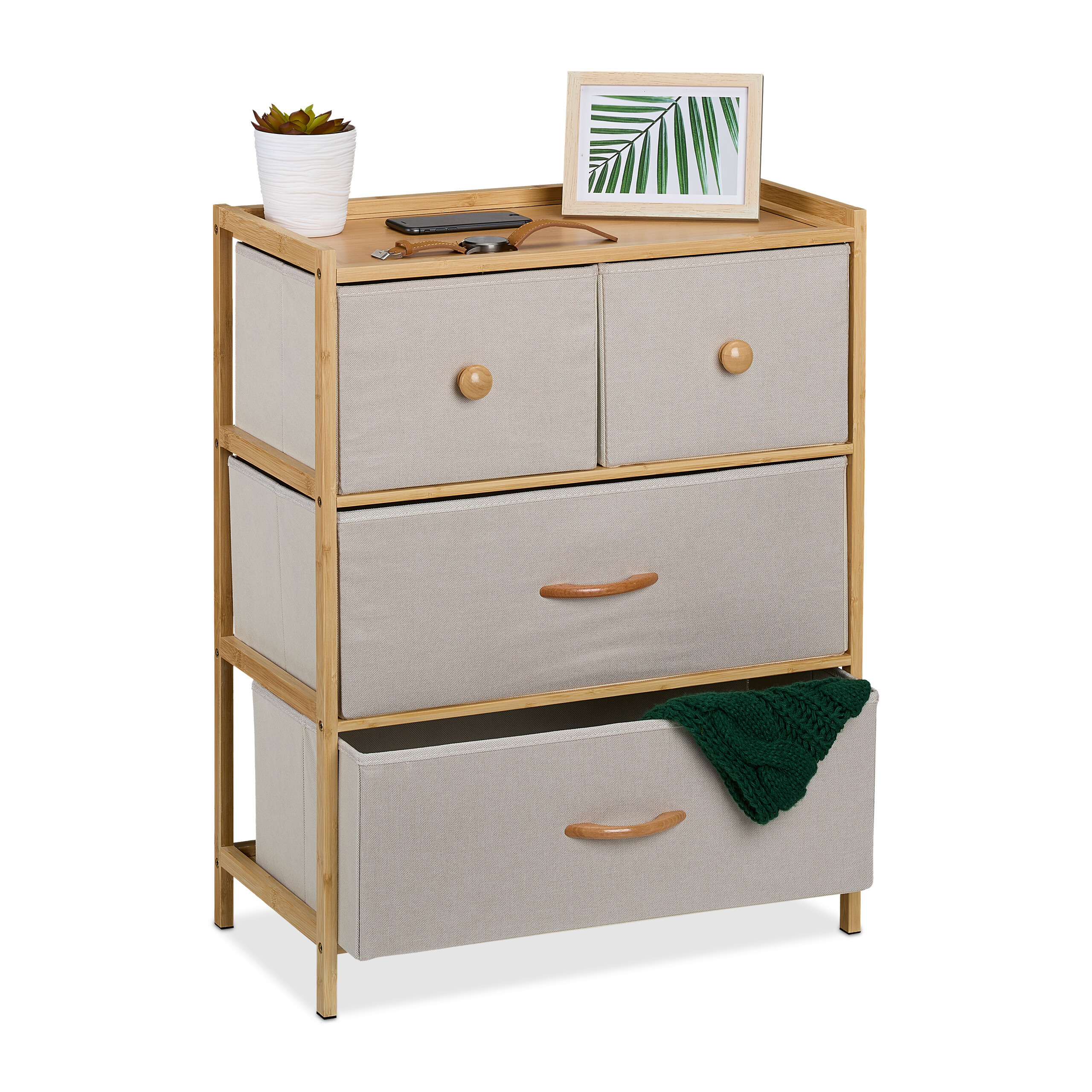 TEMU Dresser In Natural/beige - (w)57.5 X (h)73 X (d)30 Cm
