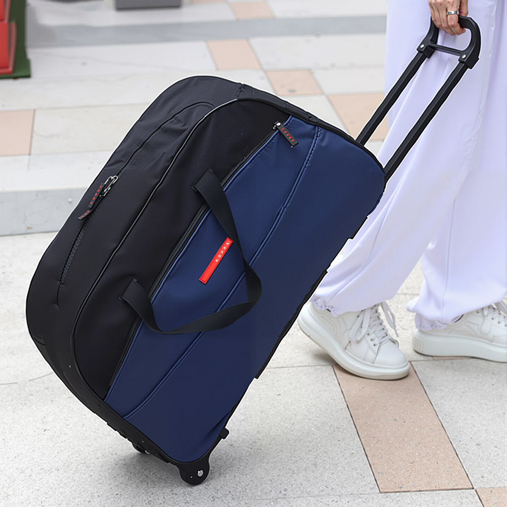 TEMU Large Capacity Rolling Travel Bag With Wheels, Lightweight Foldable Luggage Duffel For , Business Trips, And Airport Travel, Carry - On Tote For