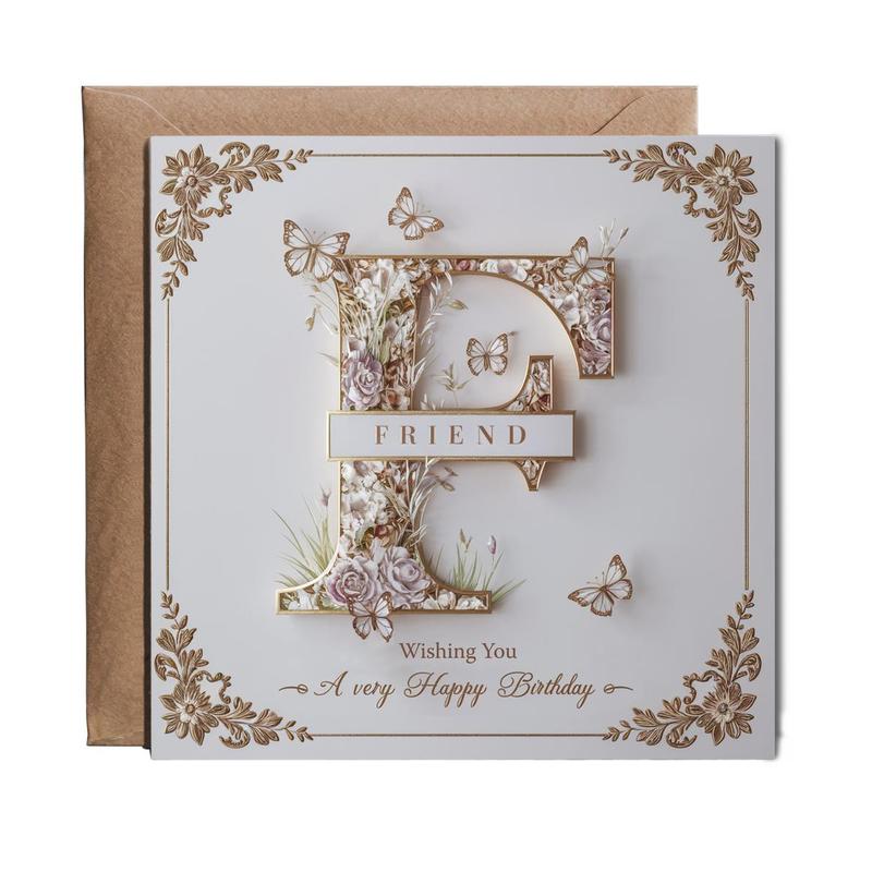 TEMU Hippowarehouse Friend A Birthday Butterflies & 2d Print 150 X 150mm With Envelope For 3d Effect