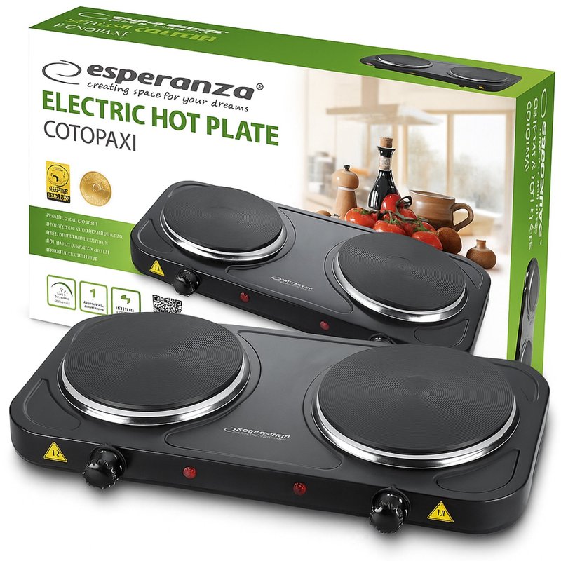 TEMU Portable Electric Stove, 2 Burners, 2000w