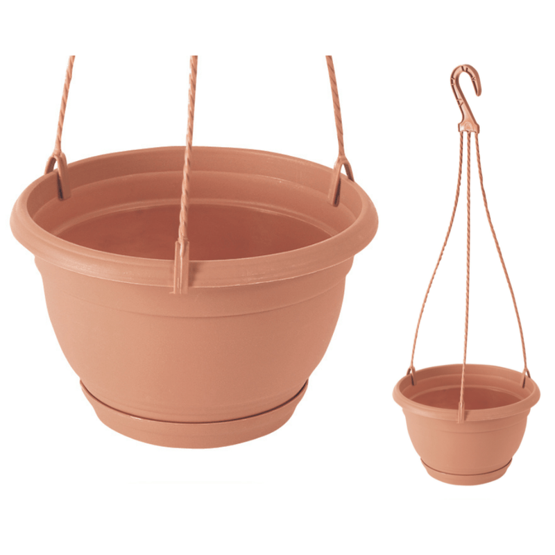 Hanging Production Planter, Ø 16cm, Balcony Round With Hook, 2.8l
