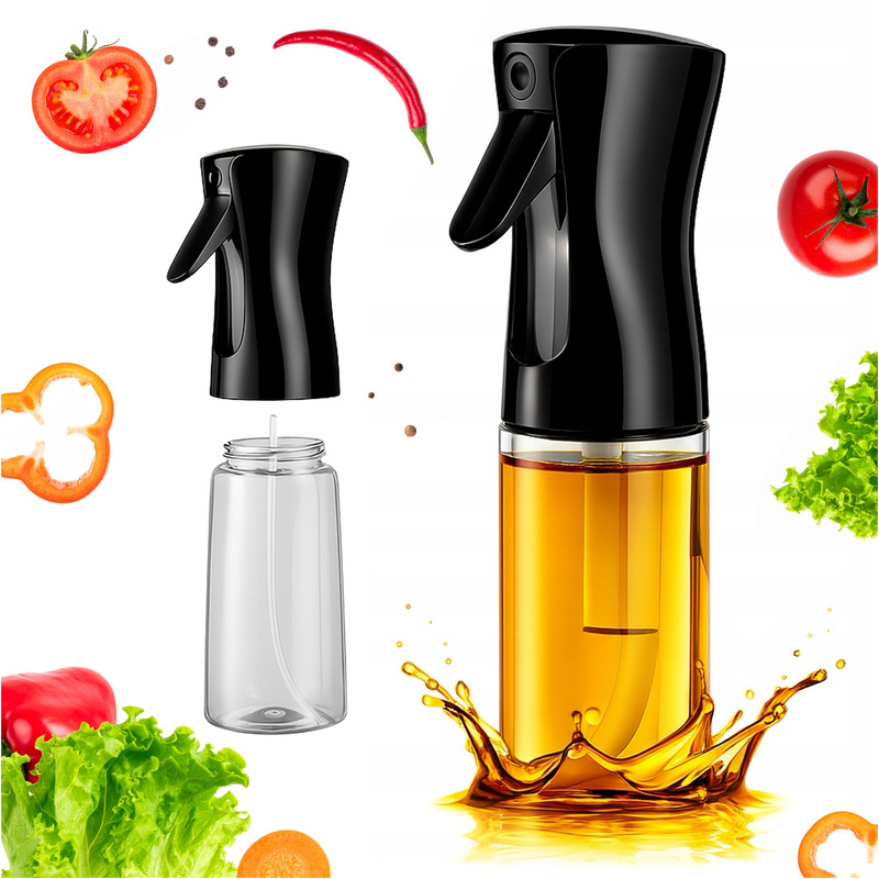 TEMU Oil Sprayer, Olive Oil, Vinegar, Sprayer, Dispenser, In Spray, 200 Ml, Modern And Precise Sprayer, Ideal For Dosing Oil, Olive Oil, Vinegar,