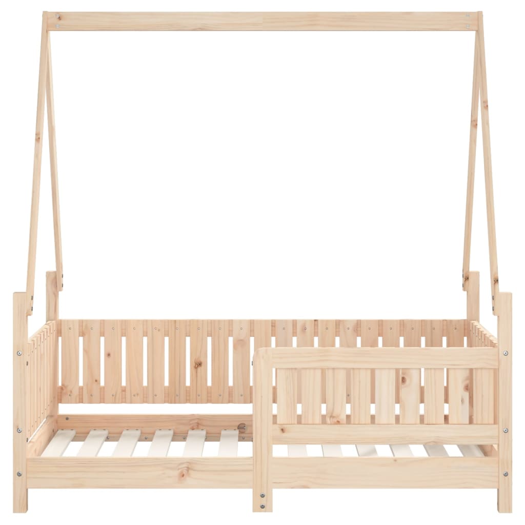 Kids Bed Frame 70x140 cm Solid Wood Pine-Space-Saving Design,Anti-Sag Protection, Easy Assembly-Ample Under-Bed Storage-Durable Construction for a Comfortable Sleeping Experience-English style bed frame|bedroom decor items and furniture|beds
