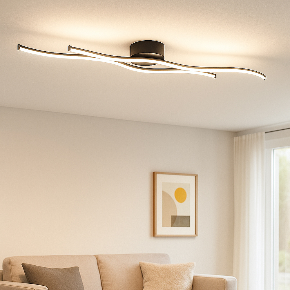 Image of Ceiling Lamp, Dining Room Light, Led Bedroom Light, , , 30w 1300lm Warm White, Lxwxh 110.4x13x5.6 Cm, Model 67336-30