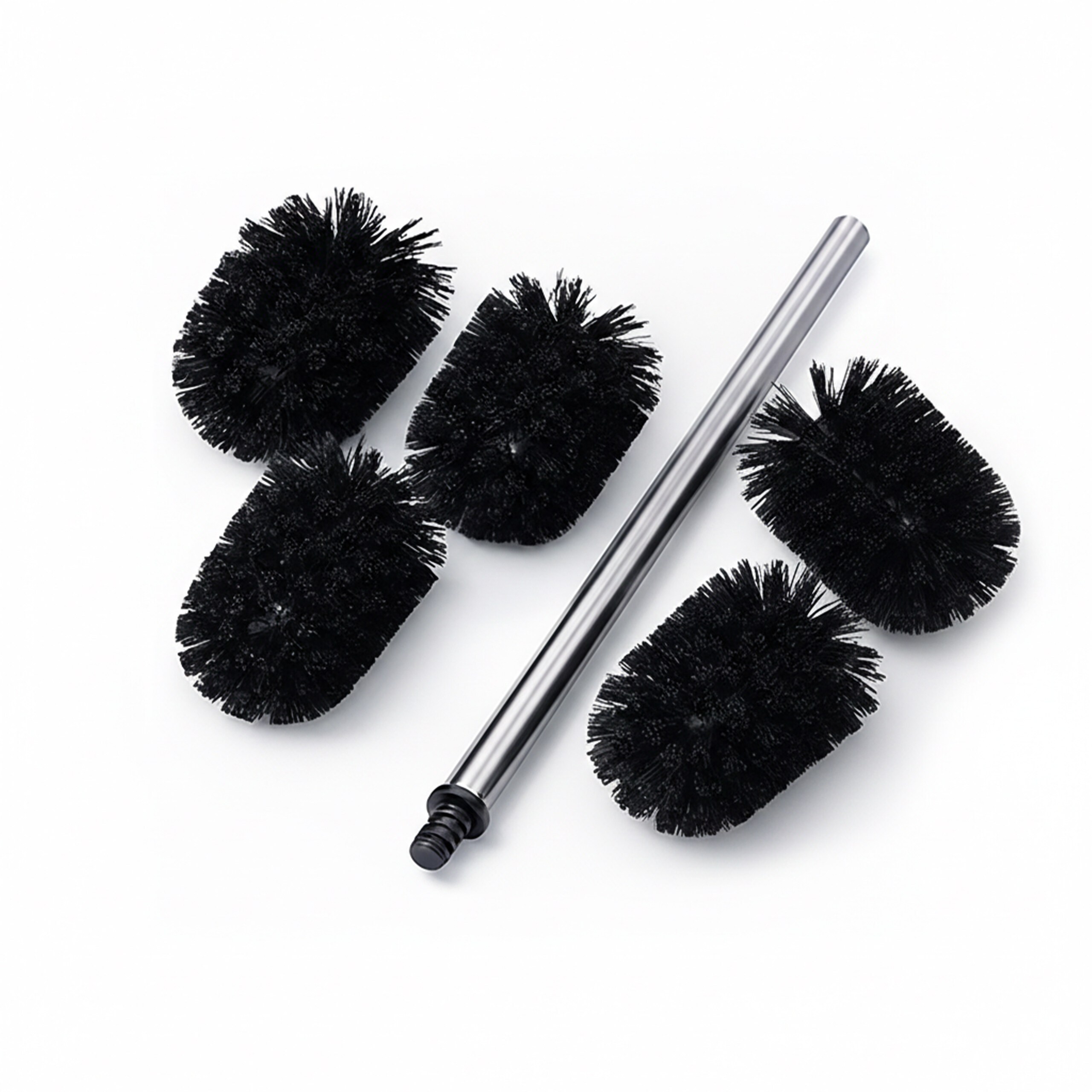 6pcs. Set In Black/silvery - (l)35.5 X (ø)8 Cm
