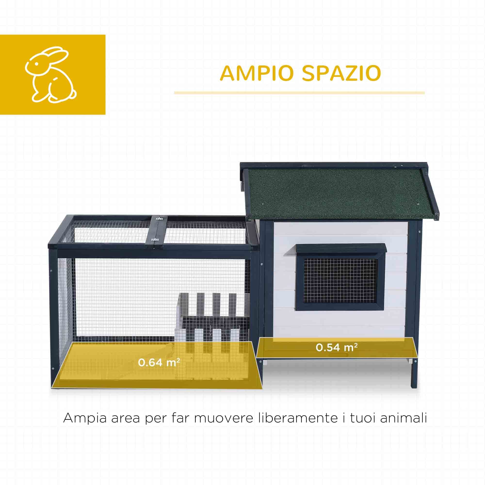 Pawhut Konijnenhok voor binnen en buiten