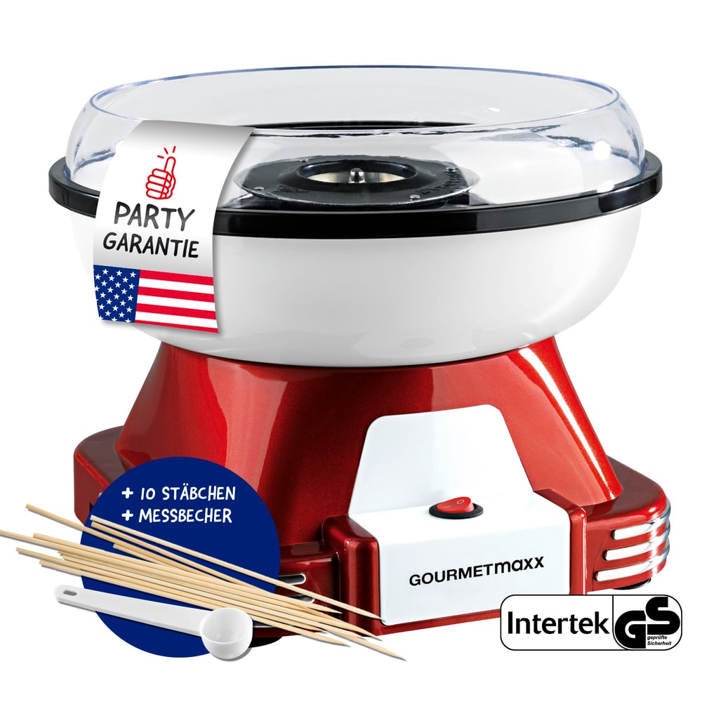 Gourmetmaxx Candy Machine For Home With Accessories | Machine Nostalgia With Candy Sticks And Measuring Spoon | Candy For Kids' Party [red White]