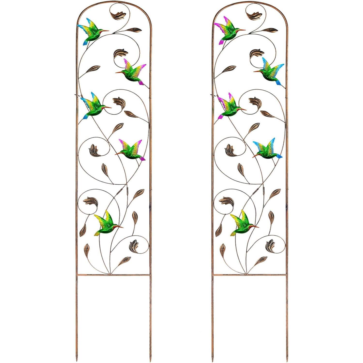 TEMU 2 Pack 60" Metal Garden Trellis, Outdoor Obelisk For Climbing Plants And Vines, Decorative Lawn Decor, Durable Outdoor Plant Support,