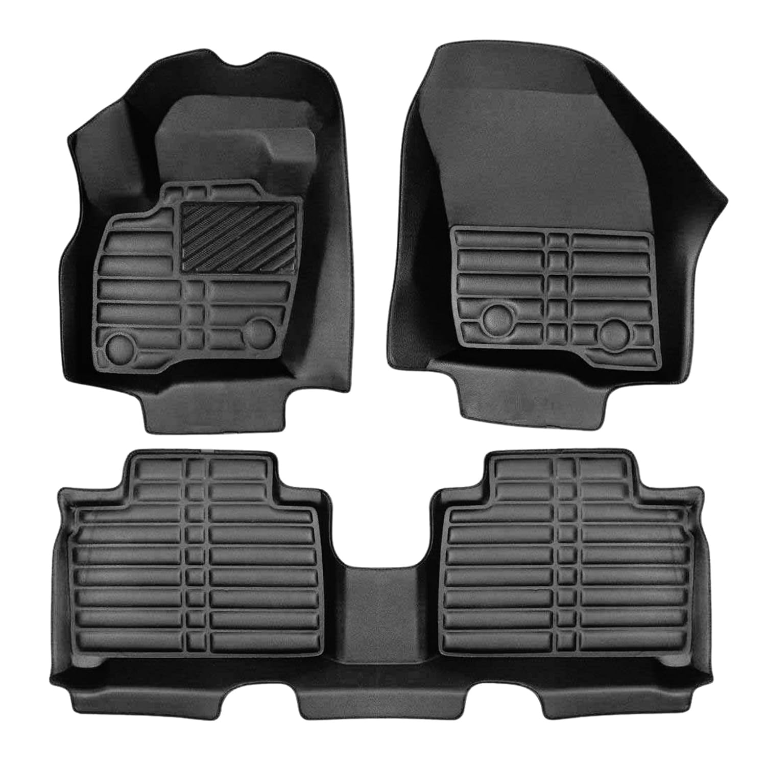 Image of Floor Mats For Ford (2nd Gen) 2015-2023 Tpe Artificial Leather Car Floor Mats, Anti-slip Mats Rubber Mats, Car Floor Mats Accessories