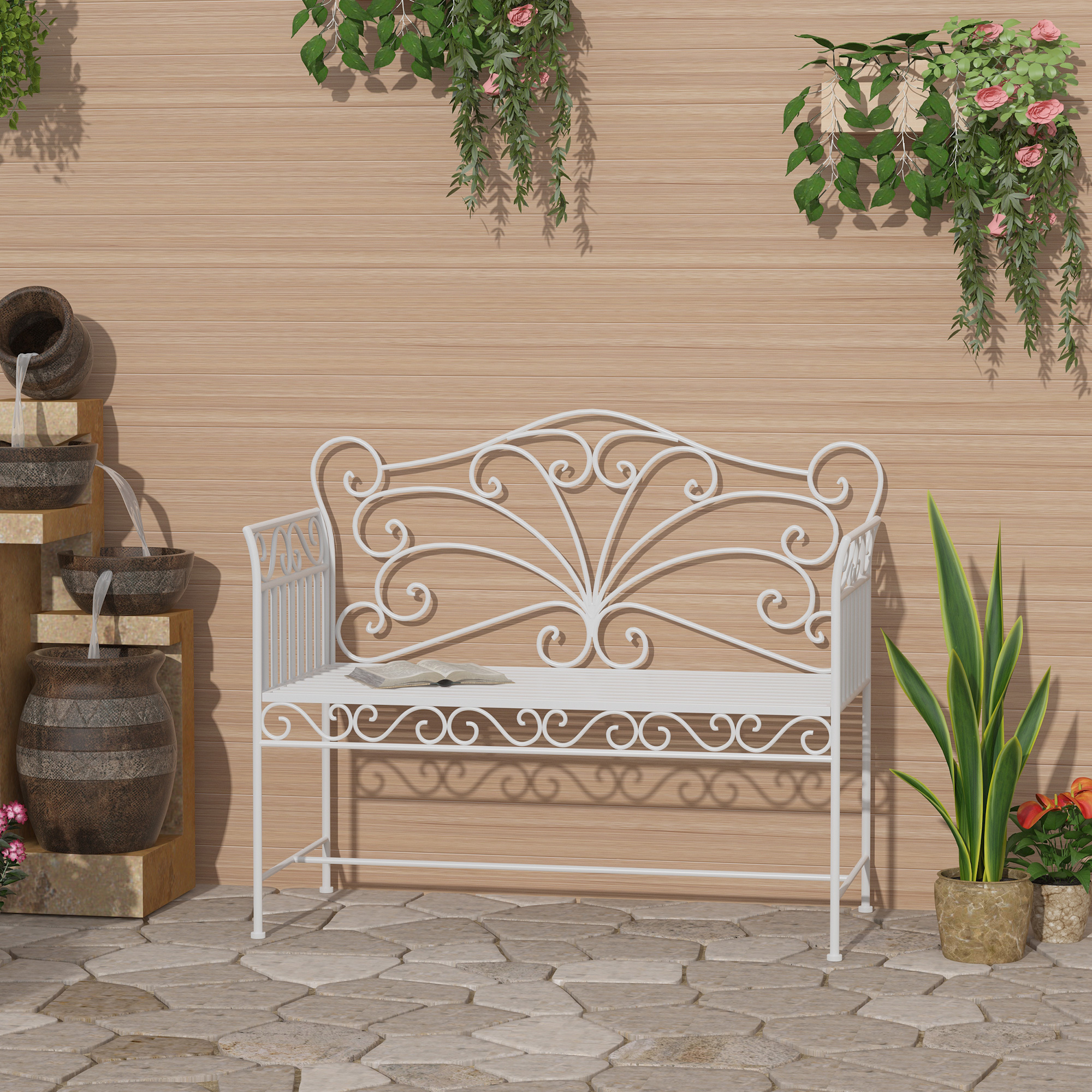 Garden Bench Seat Bench Metal Garden Furniture 2-seater