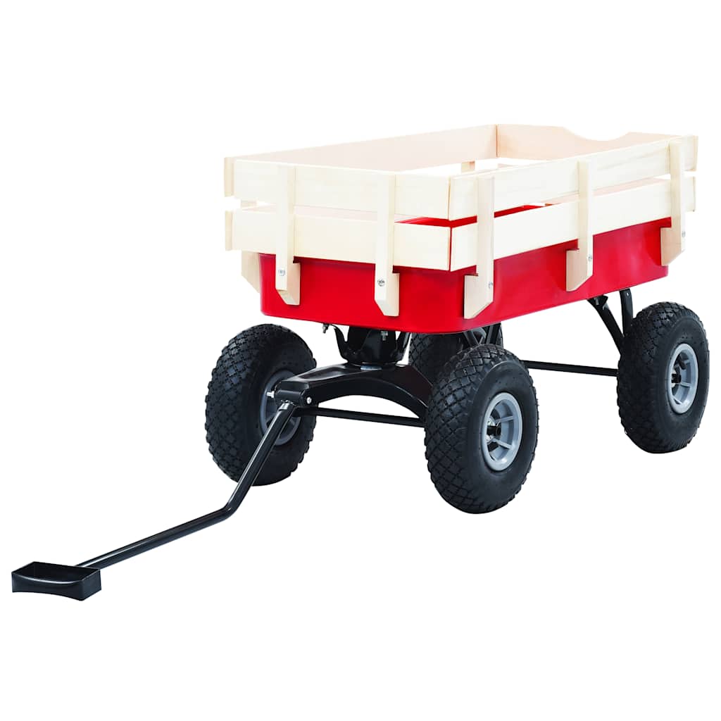 Image of Hand Truck With Pu Rubber Wheels, Dolly, Transport Cart, Garden Cart, Cart, Garden Transport Trolley, Equipment Trolley, 150kg, Red, Steel