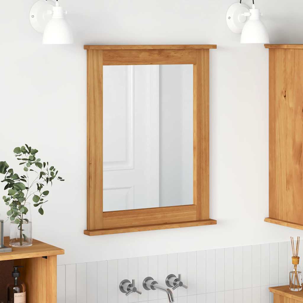 Image of Vidaxl Bathroom Mirror - A Perfect Mirror For Care. Ideal For Storage And Home Decor. Wall-mounted And Practical