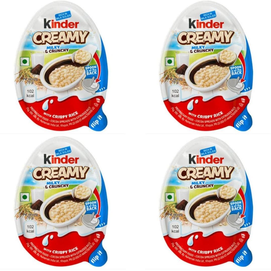 4 x Kids Cremoso – Lechoso y Crujiente – Snack de Leche Cremoso y Crujiente (4 x 19g)