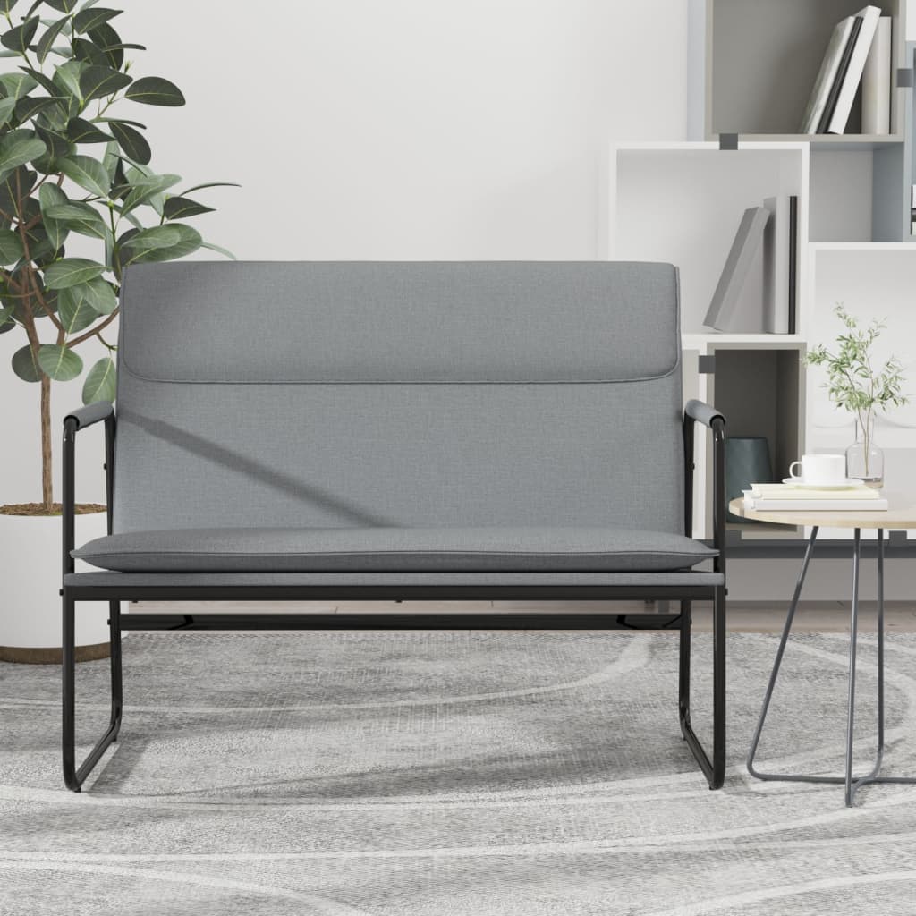 Vidaxl Bench With Backrest Upholstered Bench Floor Bench Living Room Sofa Upholstered Sofa Dining Bench Coat Rack Bench Light Grey 100x64x80cm Fabric