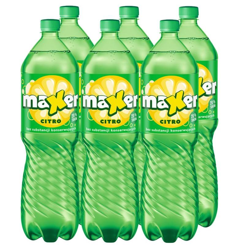 Zbyszko Maxer Lemon-flavored Carbonated Drink 1.5 L X 6 Pieces