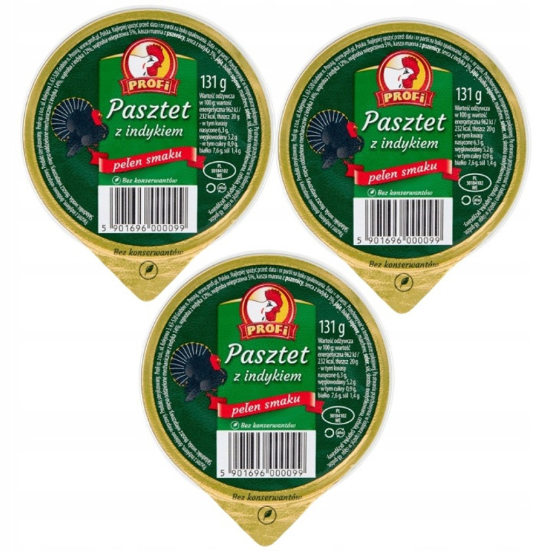 TEMU Profi Pâté mit Truthahn 131G X 3 Stück
