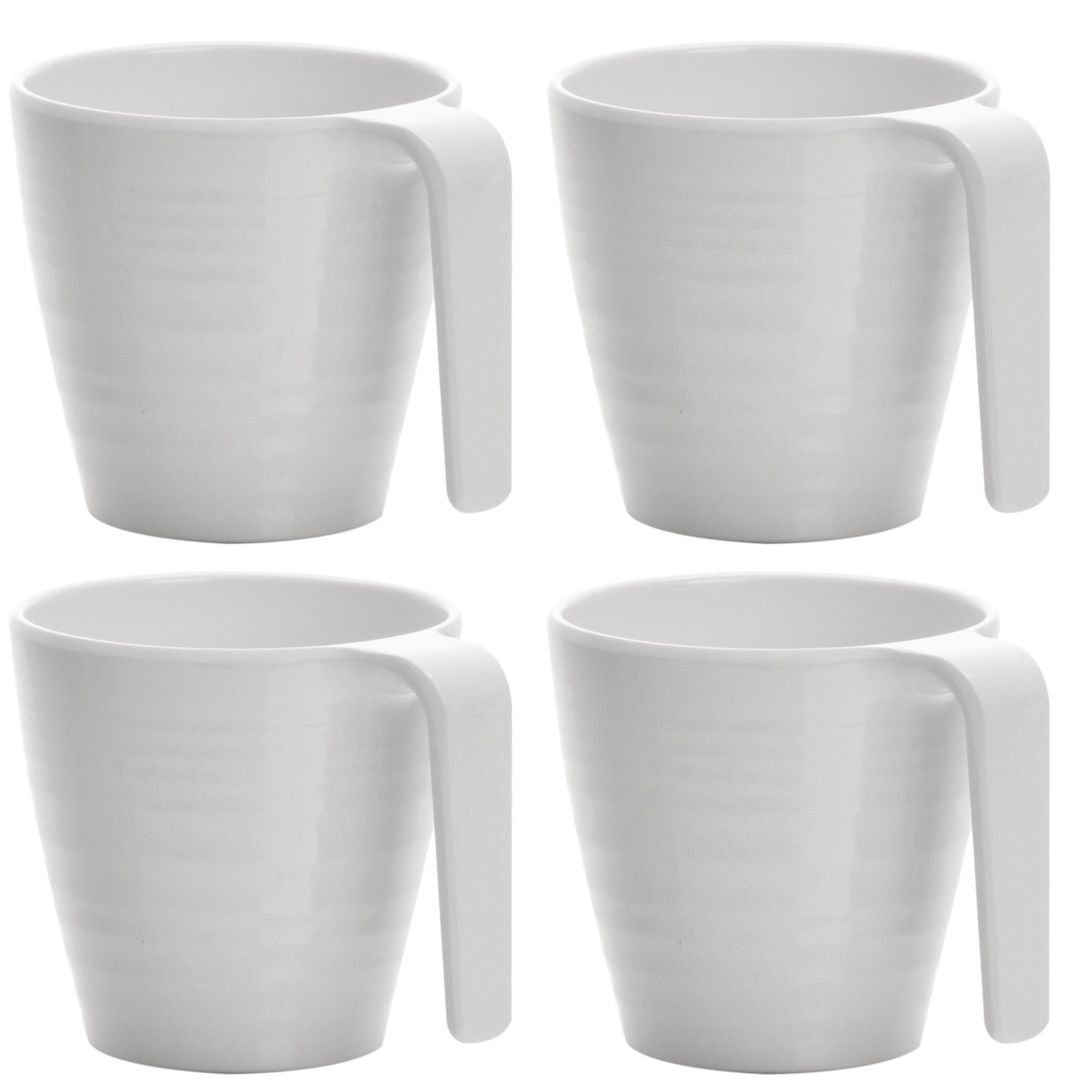 Melamine 4 Cups 300 Ml Ideal For Camping - Stackable - Drinking Cup Coffee Cup