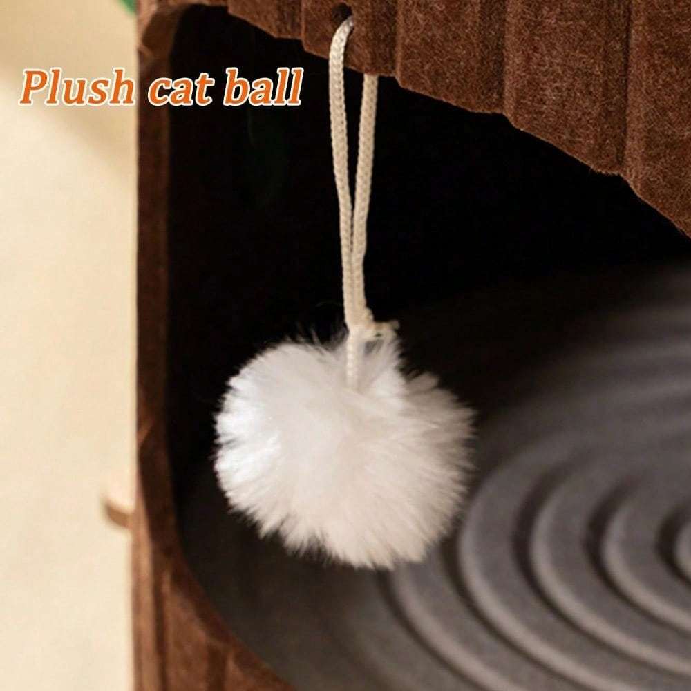 All-Season Enclosed Cat Tree Den with Multi-Layer Bed