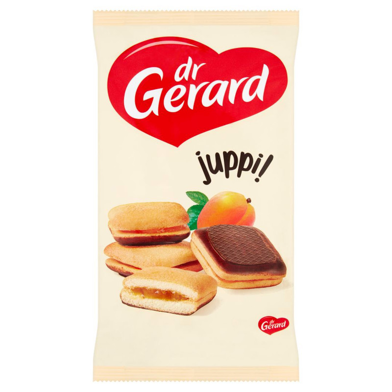 Dr. Gerard Juppi Biscuits With Apricot Filling And Chocolate Coating 205g
