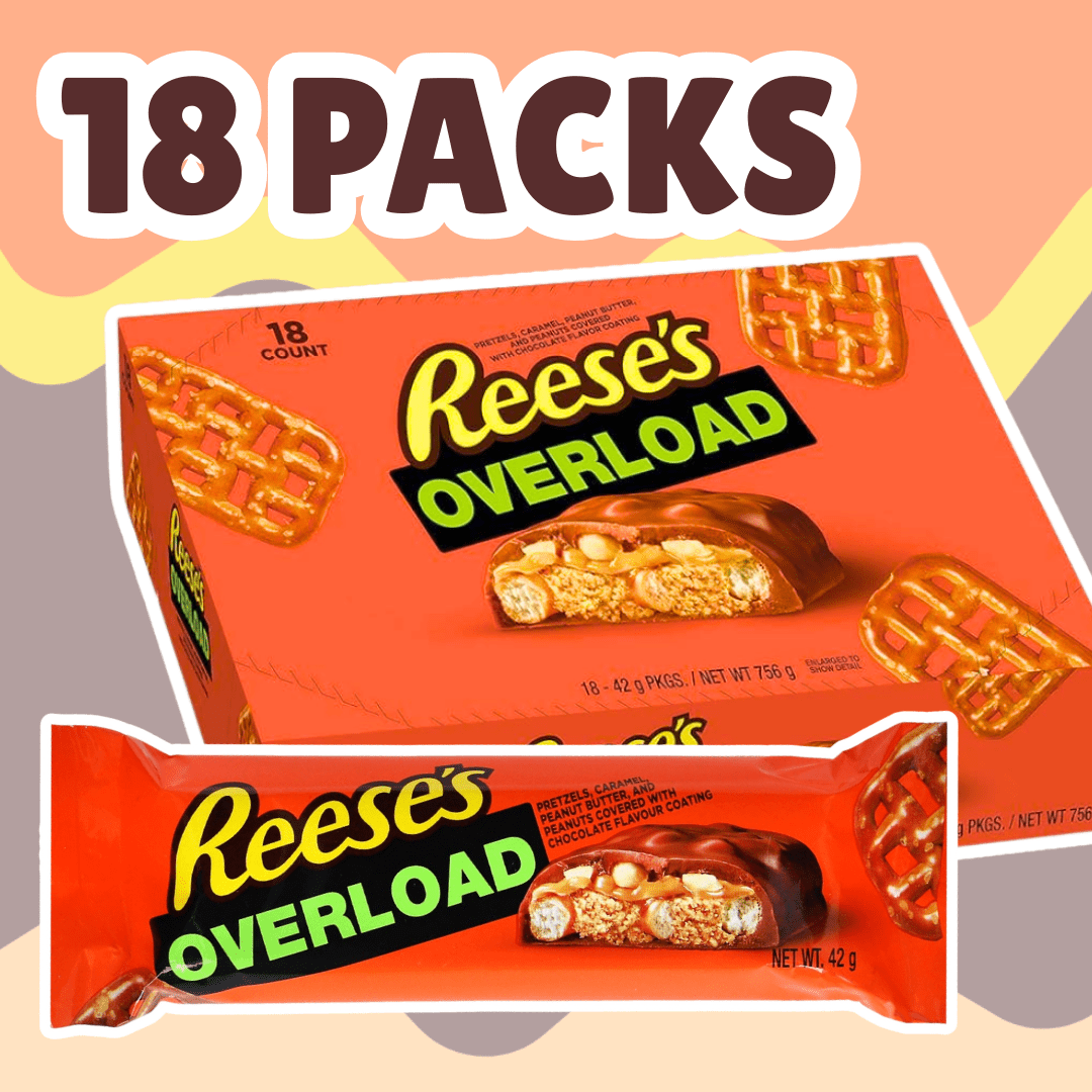 18x Reese’s Overload Bars – Peanut Butter, Pretzels & Caramel, 18x42g
