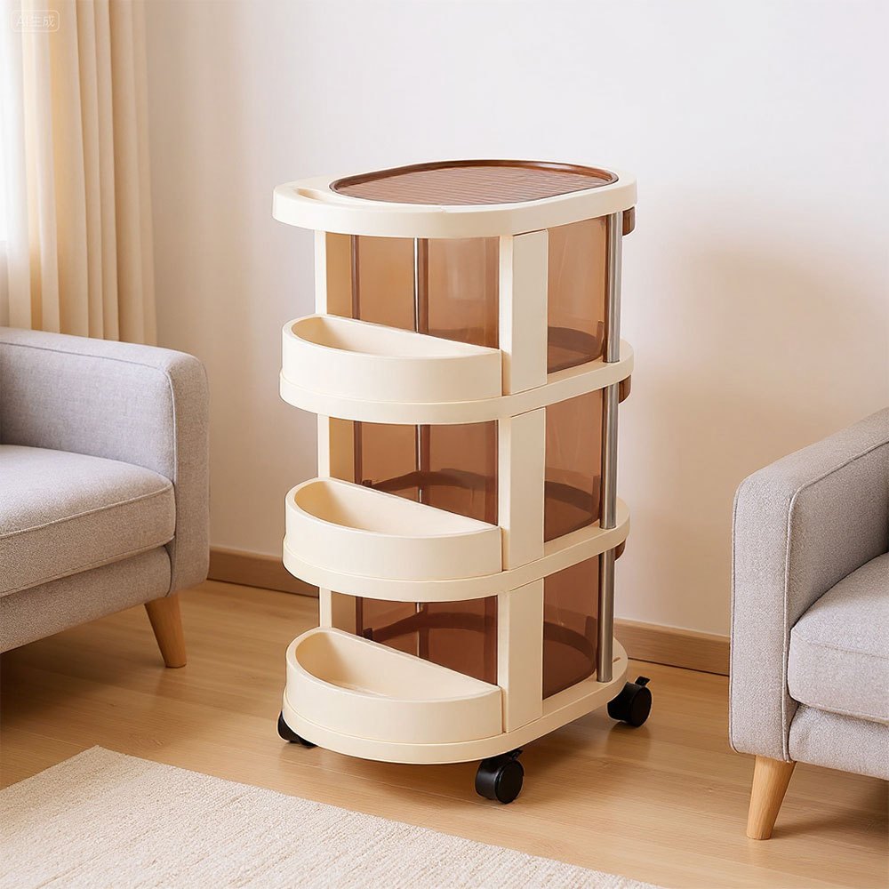 3-Tier Kitchen Storage Trolley with Wheels
