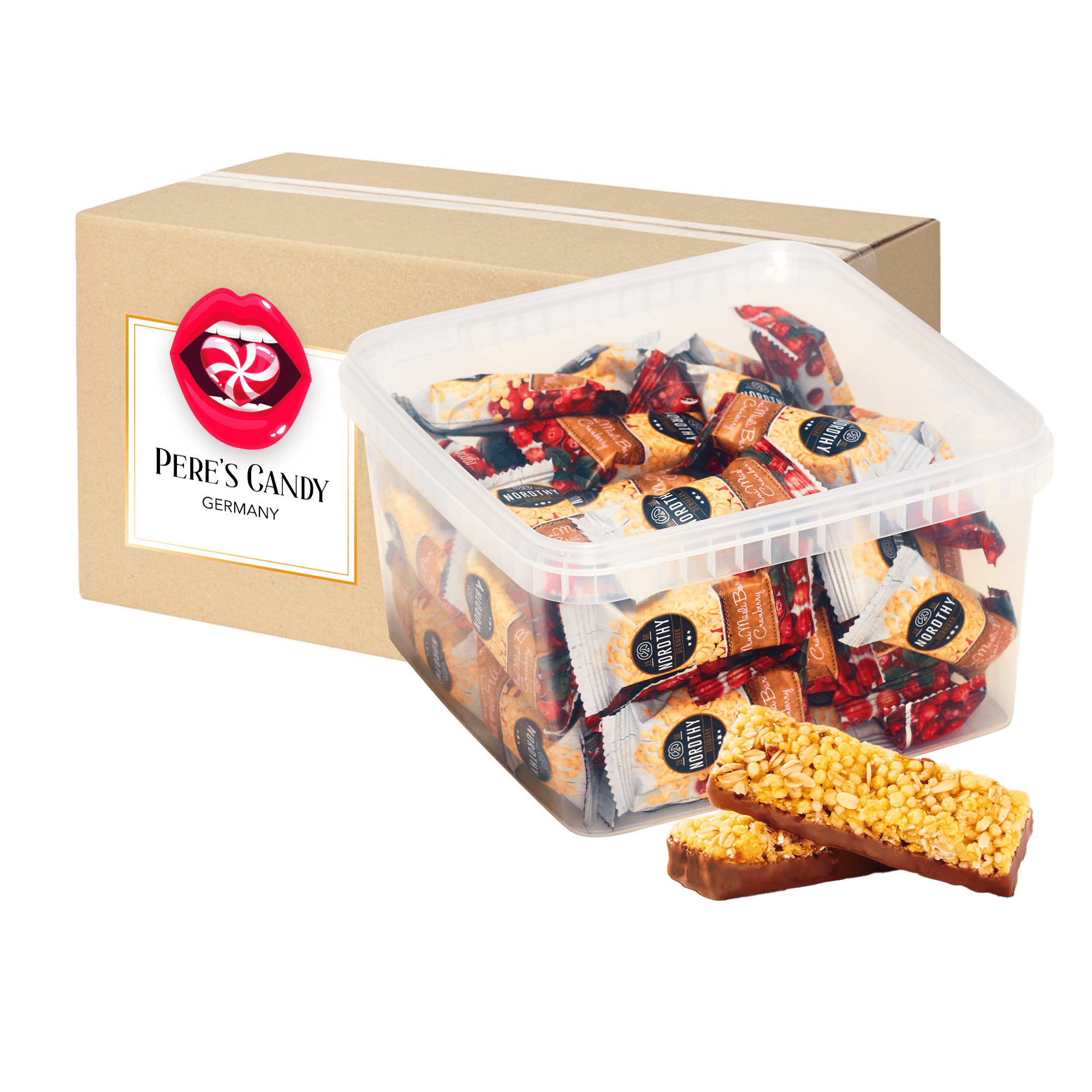 Mini Muesli Bars Cranberry Flavor Box From Denmark 700g
