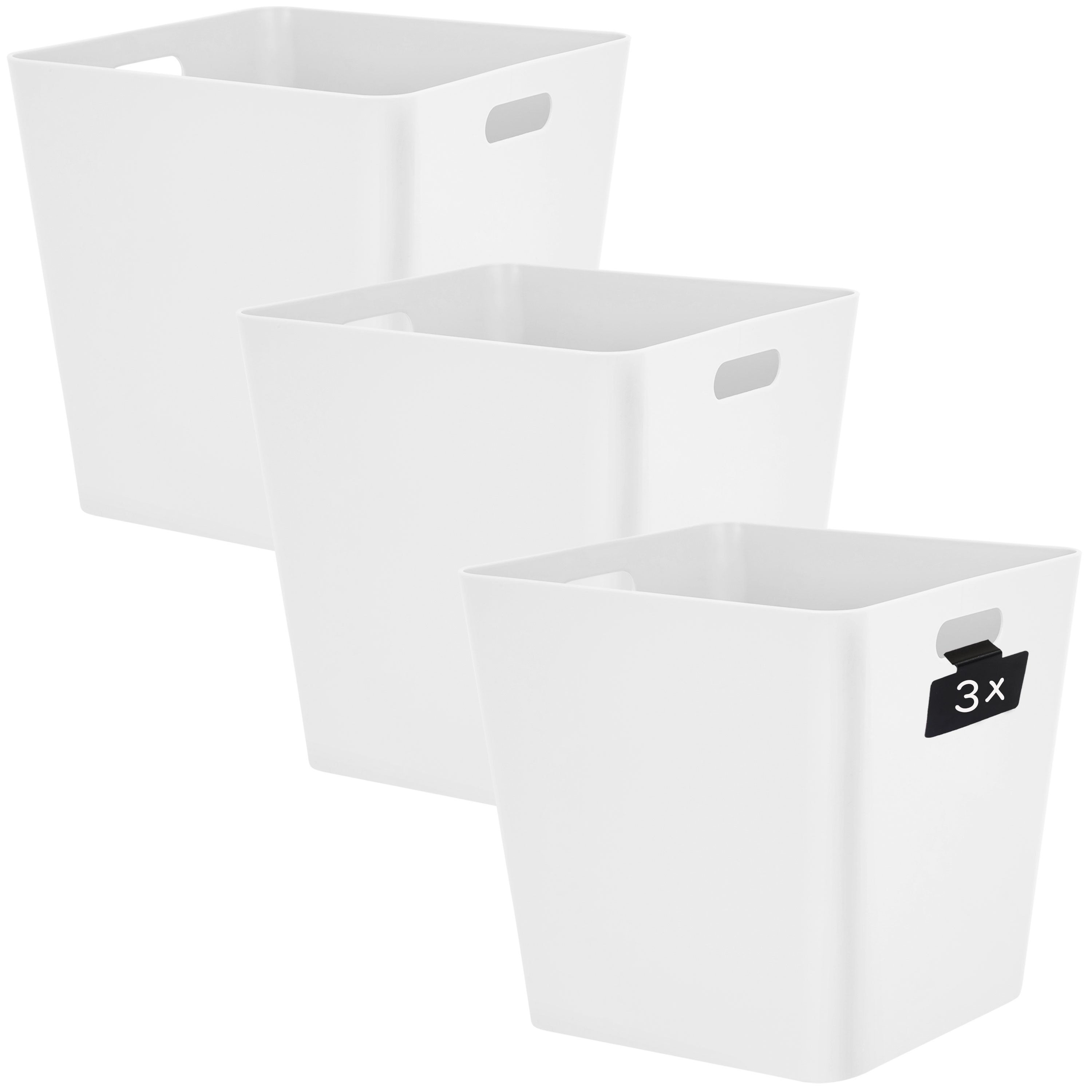 Image of Labelled Storage Box - 30 X 30 X 30 Cm - Storage Basket - Wall Shelf Organizer Box Plastic Storage Bathroom Basket Closet Organization System Insert