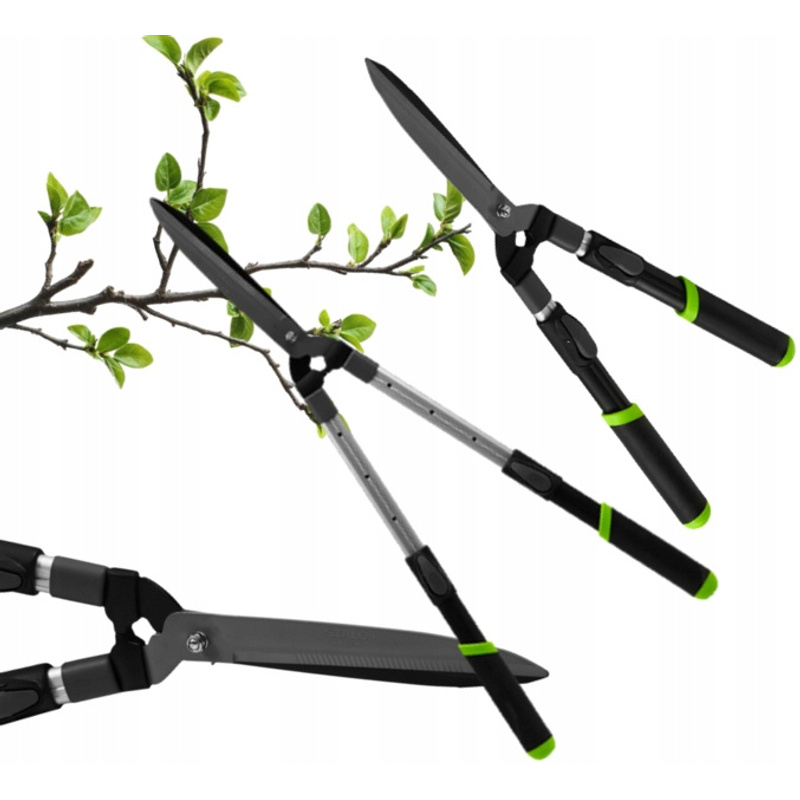 Stalco Tuin Telescopische Heggenschaar 690-860mm | STR S104040409 | Geharde Stalen Bladen | Ergonomische Antislip Handgrepen
